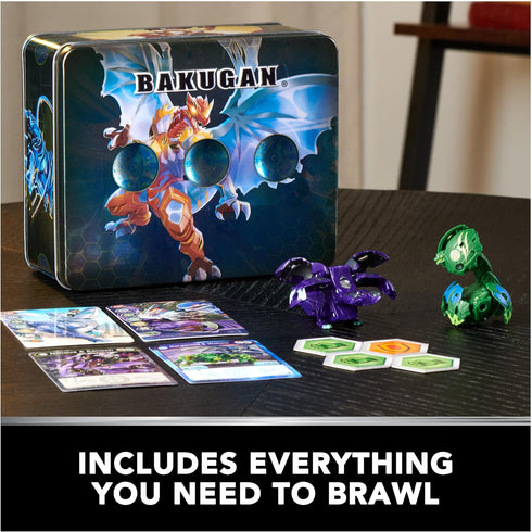 Bakugan Legends, Baku-tin, Gargonoid X Webam (Exclusive, Mystery Core, 2 Gate Cards, 4 Baku-Cores, Collectible Action Figures, Ages 6 and Up...