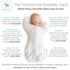 Amazing Baby Transitional Swaddle Sack, Arms Up Half-Length Sleeves & Mitten Cuffs, Swaddle for Newborn Transition to Baby Sleep Sack Wearable Bla...