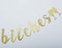 Drink Up Bitches With Champagne Glass Gold Glitter Hanging Sign Banner- Bachelorette, Engagement, Birthday Party, Bridal Shower Hen Night Girls Ni...
