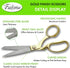 Szco Supplies Professional Heavy-Duty Fabric Scissors for Tailoring with Gold Finished Handle...