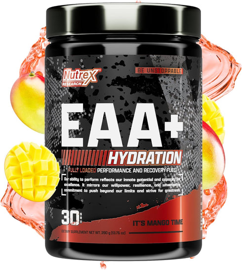 Nutrex Research EAA Hydration | EAAs + BCAA Powder | Muscle Recovery, Strength, Muscle Building, Endurance | 8G Essential Amino Acids + Electrolyt...