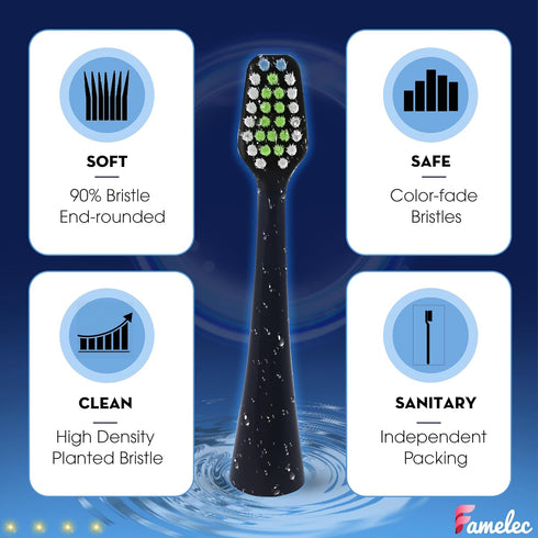8 Pack Toothbrush Heads for Waterpik Toothbrush Replacement Heads, Compatible with Waterpik Complete Care 5.0/9.0(WP-862) Electric Toothbrush, Fit...