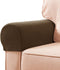 SUBRTEX Stretch Armrest Covers Spandex Arm Covers for Chairs Couch Sofa Armchair Slipcovers for Recliner Sofa with Twist Pins 2pcs (Coffee)...