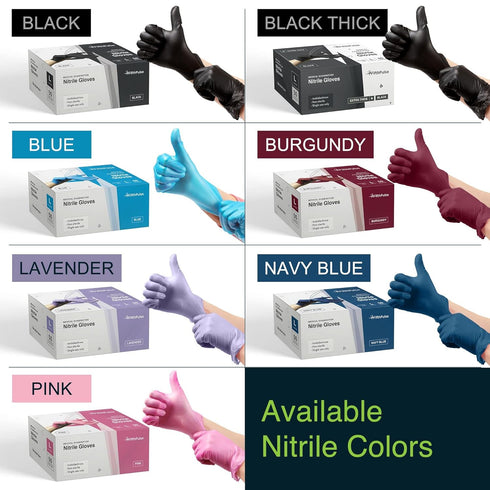 Black Gloves Disposable Latex Free Medium, 50 Count - Medical and Dental Grade Surgical Gloves - Powder Free Nitrile Gloves Medium - 3 Mil Thickne...