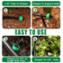 1 GPH Drip Irrigation Emitters Pressure Compensating Drippers Constant Flow Heads Parts Garden Flower Pots Plants Systems Dig Kit for 1/4 Inch Wat...