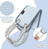 Double-Sided Back Scrub, 37.4 Inch Exfoliating Back Scrubber with Handles Washcloth for Shower Blue Exfoliator Body Scrub Towel Exfoliator Bath To...