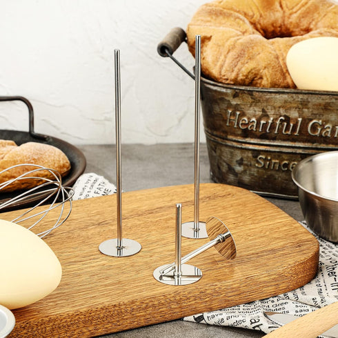 4 Pieces Stainless Steel Cake Heating Core 6 Inch and 2 Inch Silver Heating Rod Cake Baking Supplies for Baby Shower Birthday Party Wedding Cake D...