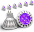 ALIDE Purple MR16 GU5.3 Led Bulbs 5W,20W 35W 50W Halogen Equivalent,12V Low Voltage MR16 Led Purple Bulbs for Halloween Outdoor Landscape Yard Gar...