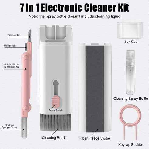 7 in 1 Electronic Cleaner kit - Keyboard Cleaner, Keyboard Cleaning Kit, Laptop Cleaner with Brush, Electronic Cleaner for TWS/Laptop/Phone/Comput...