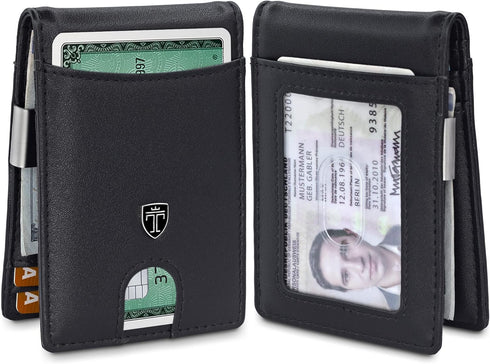 TRAVANDO Money Clip Wallet Atlanta Mens Front Pocket Slim RFID Blocking - Credit Card Holder - Mini Bifold...