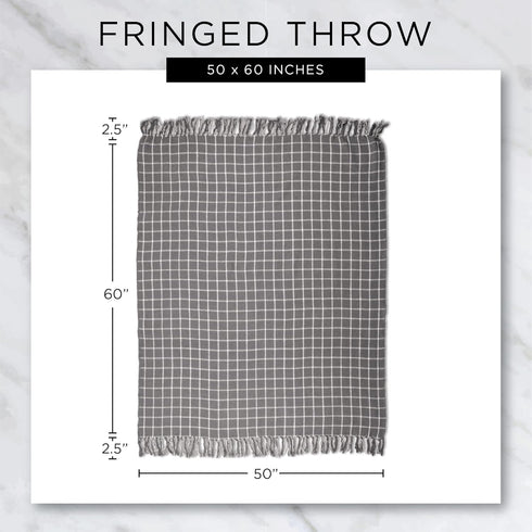 DII Diamond Throw Collection Cotton Woven, 50x60, Gray...