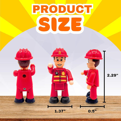 PlenPLAY 8 Piece Community Helpers Toys - People Figures for Kids: City Edition - Firefighters, Police Officers, Construction Workers, Community H...