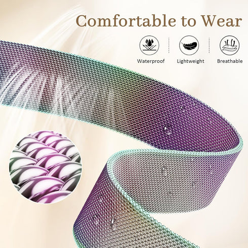 Magnetic Band with Bling Case Women Compatible with Apple Watch 45mm Crown Stainless Steel Strap Dressy Milanese Loop Protective Cover for iWatch ...