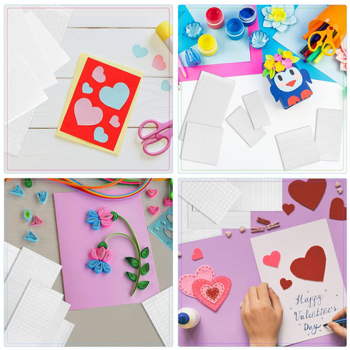 Zonon 24 Sheets Foam Dots Dual-Adhesive Foam Tapes 3D Square Strip Round Adhesive Mount for DIY Handmade Crafts, Card Making Or Office Supplies...