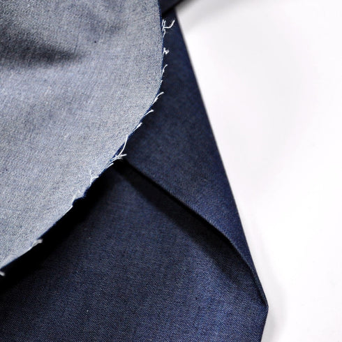 Indigo Blue 5.0 oz 100% Cotton Denim Chambray Fabric,56 Inches Wide, by The Yard Deep Col(Deeep 1Y), 1 Y...