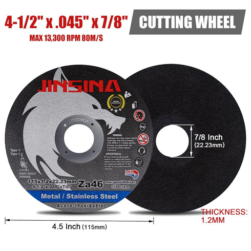Cut Off Wheels 12 PCS, 4 1/2 Inch Metal and Stainless Steel Cutting Wheel, Fast Cutting Disc for Angle Grinder (4-1/2 x .045 x 7/8inch) 10+2pcs...