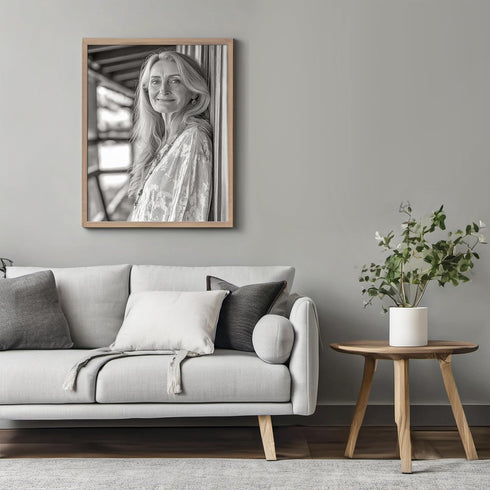 Posterizer 1 pcs-black and white photo art-90s models inspired portarait 2-Photography Art-Retro Art-Decorations for Bedroom, Office, Living Room ...