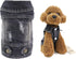 SILD Pet Clothes Dog Jeans Jacket Cool Blue Denim Coat Small Medium Dogs Lapel Vests Classic Hoodies Puppy Blue Vintage Washed Clothes (XS, Black)...