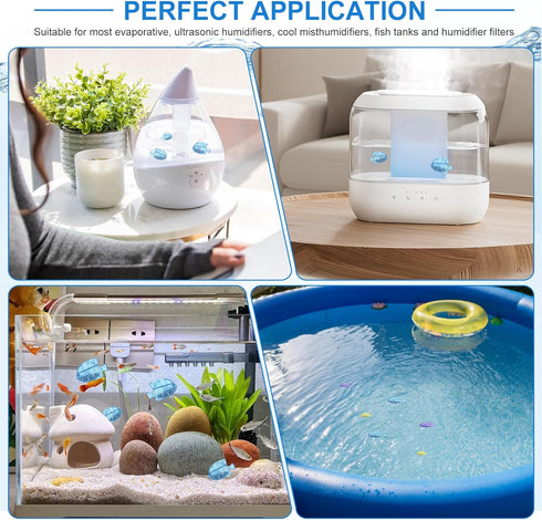 10PC Humidifier Cleaner Fish Universal Humidifier Tank Cleaner Works in All humidifiers and Fish Tanks Purifies Water, Prevent Hard Water Build-Up...