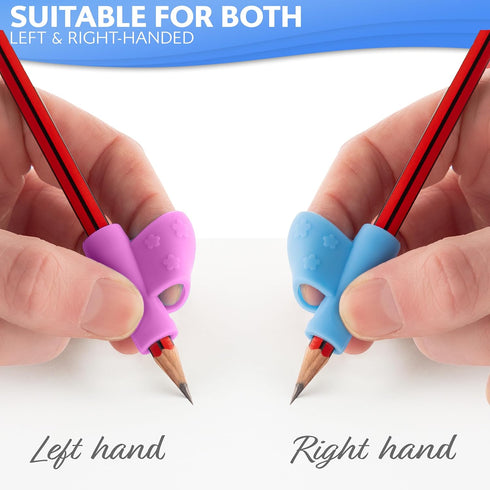Stylo Pack of 3 Pencil Grips for Kids Handwriting Perfect Pencil Holders for Kids Home Schooling and Preschool Writing Tools for Kids Assorted Pen...