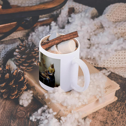 3dRose The Milkmaid by Johannes Vermeer, c. 1658 Mug, 15 oz, Ceramic...