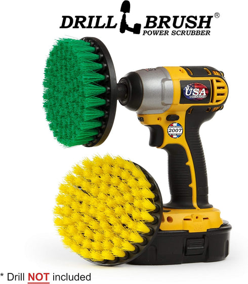 Bathroom Accessories - Power Scrubber Bathroom and Kitchen Brush Set - Cleaning Supplies - Drill Brush- Bath Mat - Shower Cleaner - Soap Scum, Min...