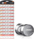 AmVolt- Pack of 50 LR44 Batteries AG13 SR44 357 303 Premium Alkaline Non Rechargeable Button Battery, 1.5 Volt Small Batteries for Watches Clocks ...