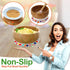 NutriChef Bamboo Baby Feeding Bowl - Wooden Infant Toddler Dish and Spoon Set w/Silicone Suction Base for Stay Put Eating, For Children Aged 4-72 ...