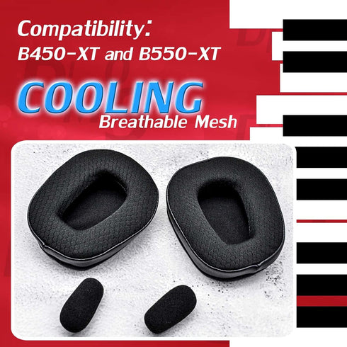 Ear Pads Compatible with B450-XT B550-XT Headset I with Microphone Foam (Cooling Gel Breathable Mesh)...