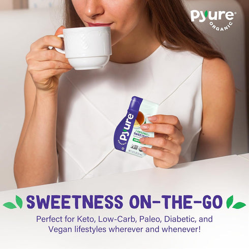 Pyure Organic Liquid Stevia Extract Sweetener – Zero Calorie, Sugar Free, Keto Friendly, Plant-Based Sugar Substitute – Non-GMO, Diabetic Friendly...