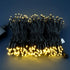 YULETIME 100 ft 300 Count Warm White LED String Lights with 8 Models Adapter, Black Wire Wide Angle 5mm Christmas Lights (Warm White - Black Wire)...