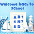260Pcs Glitter Blue Bulletin Board Letters for Classroom 4” Letter Combo Pack Set Numbers Alphabet Poster Board Punctuation Symbol Cutout with Adh...