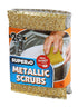 Gold and Silver Kitchen Sponge Scrubber, Heavy Duty Metallic Sink, Pot, Dish Washing Scrubber Non-Scratch, Non-Metal, Kosher Sponge, Pack of 12 (S...