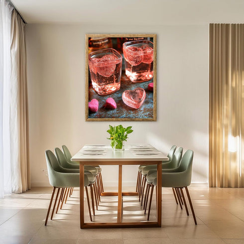 Posterizer 1 pcs-Valentine's themed cute heart-shaped ice cubes-Romantic Art-Holiday Poster Collection-Gift for Couples boyfriend girlfriend Husba...