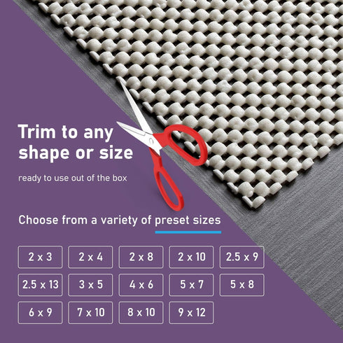 Rug Gripper Non Slip Rug Pad Underlay for Hardwood Floors Supper Grip Thick Padding Adds Cushion Prevents Sliding Size 2 x 3...