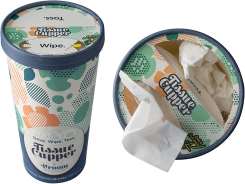 Car Tissue Holder with Soft and Disposable"Travel Size" Tissue Paper. Convenient Travel Tissues Box. Facial Tissues - Perfect Tissue Dispenser for...
