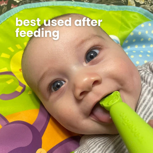 oogiebear Baby Finger Brush & Tongue Scraper - Gentle Oral Care, Soft Silicone, BPA-Free, for Infants & Toddlers...