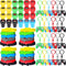Skylety 72 Pcs Video Game Party Favor Set, Rubber Bracelets Stamps Video Game Acrylic Lobster Keychain Gamer Birthday Party Favors Supplies, Gift ...