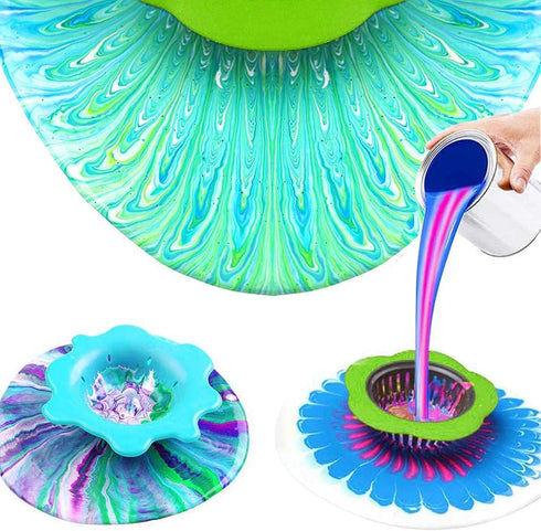 Allazone 37 PCS Acrylic Pouring Art Supplies Kit Acrylic Pouring Strainers Set, 7 PCS Plastic Silicone Paint Pouring Strainers Painting Tools Kits...