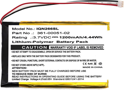 FITHOOD Replacement Battery for Garmin Nuvi 2595LMT Garmin Nuvi 2460LMT Nuvi 2660LMT Nuvi 2669LMT 361-00051-00 361-00051-01 361-00051-02...