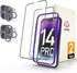 MANTO 2 Pack Screen Protector for iPhone 14 Pro 6.1 inch with 2 Pack Camera Lens Protector, Full Coverage HD Clear Anti-Scratch Bubble Free 9H Pre...