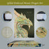 Elegent Hardcover Journal, 5"x7" Lined Notebook, Gilded Mosaic Dragon Art, 256 Deco Pages, Fantasy Journal Gift suitable as Personal Diary, Readin...