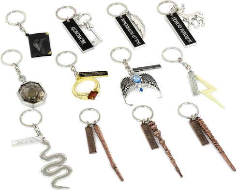 Harry Potter Collectible Key Chain Mystery Blind Box, Series 1 - Receive 1 of 12 Mystery Key Rings - Spells, Wands & Horcruxes - Gift for Kids and...