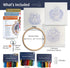 Hearthfire Hygge 3-Pack Beginner Embroidery Kit for Adults | Scandinavian Folk Art Hand Embroidery Kit for Beginners Adults | Fox, House, Flower E...