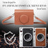 Rieibi Instax Mini EVO Case - Vintage PU Leather Protective Case for Fuji Instax Mini EVO Instant Camera - Removable Case with Adjustable Shoulder...