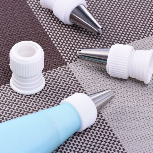 Shappy 12 Pieces Coupler Piping Bag Plastic Standard Couplers Cake Decorating Pipe Tip for Frosting Icing Nozzles (1.2 x 1 Inch)...