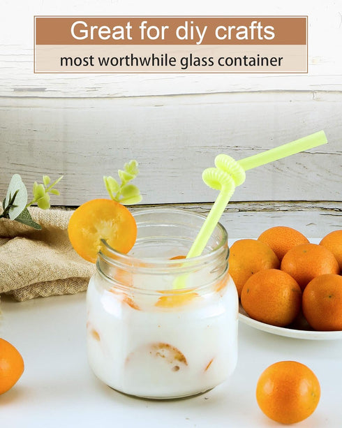 TANGLONG Mason Jars 8 oz Set of 24, Small Glass Jars with Lids For Spice, Jelly, Jam, Honey, Pickles, Wedding Shower Favors...