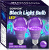 2 Pack A19 LED Black Light Bulbs,Dimmable 9W Blacklight Bulb(100W Equivalent), E26 Base 110V, UVA Level 385-400nm, Glow in The Dark for Black Ligh...
