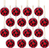 Deloky 16Pcs Buffalo Plaid Fabric Ball- 2.16 Inch Small Christmas Fabric Wrapped Balls Hanging Ornament for Christmas Tree Party Decoration Suppli...