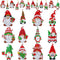 Tudomro 24 Pcs Christmas Diamond Painting Keychains Kit DIY Diamond Painting Ornaments Diamond Art Keychains Hanging 5D Key Ring Rhinestone Pendan...